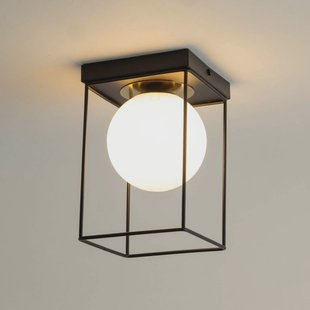 SIGMA Plafondlamp Aroma, 1-lamp, zwart/wit/goud, staal