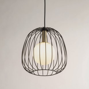 SIGMA Hanglamp Bell S, Ø 24 cm, 1-lamp, zwart/goud/wit