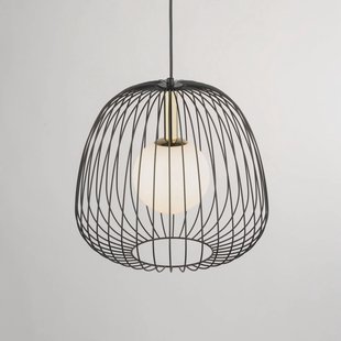 SIGMA Hanglamp Bell M, Ø 33 cm, 1-lamp, zwart/goud/wit