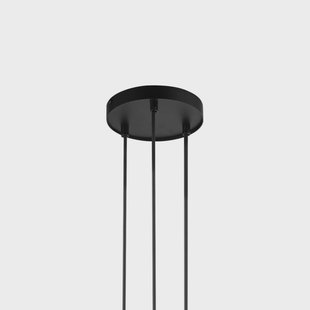 SIGMA Hanglamp Sopel Lux, 3-lamps, rond, zwart/zilver, G9