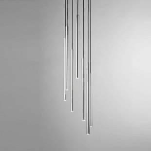 SIGMA Hanglamp Sopel Lux, 7-lamps, rond, zwart/zilver, G9