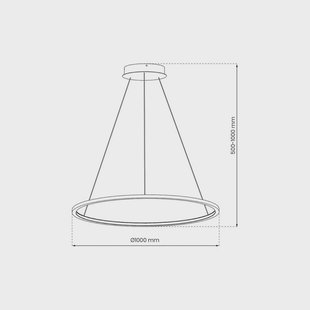 Milagro Lighting LED hanglamp Saturno, Ø 100 cm, goudkleurig, 1-lamp, 4.000 K