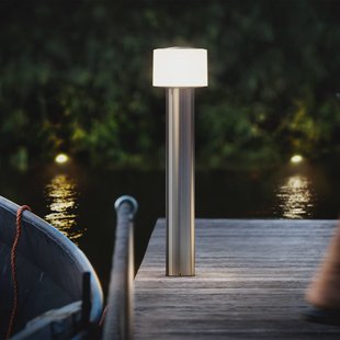 Philips LED sokkellamp Otis UE, roestvrij staal, IP44