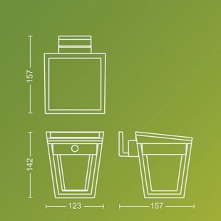 Philips LED buiten wandlamp Nissa UE, kunststof, IP44