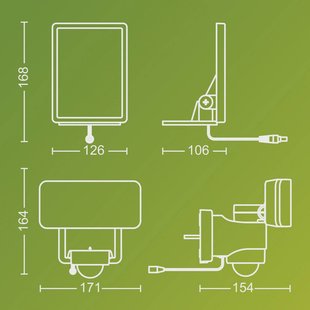 Philips LED-buitenspot op zonne-energie Tylus, wit, 5.000 K, sensor
