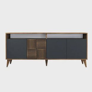 Calicosy - Dressoir MILAN - B180 cm - Eikenlook | Grijs