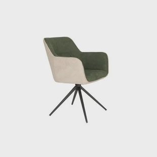 Housecraft Living Daley Eetkamerstoelen Beige|Groen - Set van 2