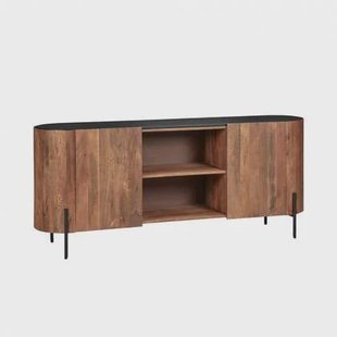Dressoir Bogen - Bruin|Hout - Mango - Mangohout