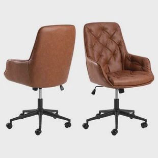 Giga Living - Bureaustoel - PU leer - Draaibaar - 60x68x106cm - Alleri