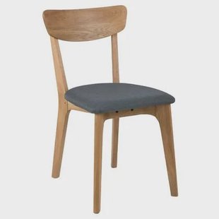 Giga Living - Eetkamerstoel - Donkergrijs - Zithoogte 47,5cm - Ylven - Set van 2