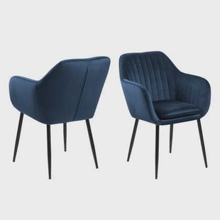 Giga Living - Eetkamerstoel Fiska Met Armleuning Donkerblauw Giga Living - Eetkamerstoel Fiska Met Armleuning Donkerblauw