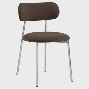 Giga Living - Eetkamerstoel - Bruin - Stof - Zithoogte 48cm - Morka - Set van 2