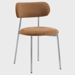 Giga Living - Eetkamerstoel - Terracotta - Stof - Zithoogte 48cm - Morka - Set van 2