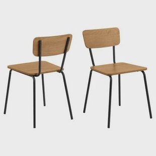 Hjem Interiors Ymir Eetkamerstoel Wildeiken set van 4 Hjem Interiors Ymir Eetkamerstoel Wildeiken set van 4