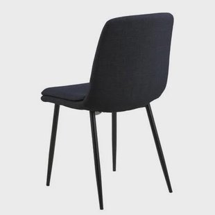 Giga Living - Eetkamerstoel - Donkerblauw - Stof - Zithoogte 48cm - Becky - Set van 4