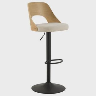 Giga Living - Barkruk - Beige Stof - Zithoogte 84cm - Lucas - Set van 2