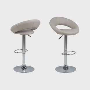 Giga Living - Barkruk - Taupe PU leer - Zithoogte 79cm - Trana