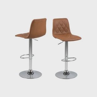 Giga Living - Barkruk - Bruin PU leer - Zithoogte 82cm - Framsta