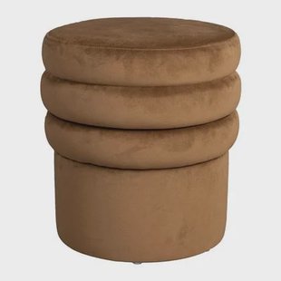 Dutchbone Aditi Poef Ø 40 cm - Cognac