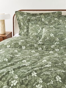 Dekbedovertrek Pola met bladprint