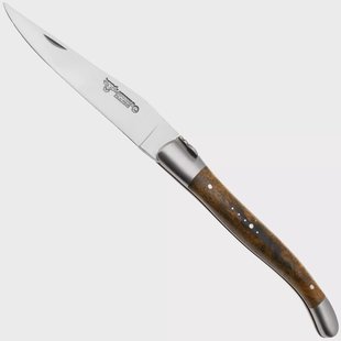 Laguiole en Aubrac Pistachio Cheesewood, Matt Bolster, zakmes, 12 cm