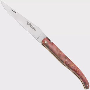 Laguiole en Aubrac Cosmos, Fire Elder Burl, Brass Plates, Space Bee, zakmes, 12 cm