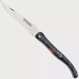 Laguiole en Aubrac Cosmos, Blue Elder Burl, Earth Bee, zakmes, 12 cm