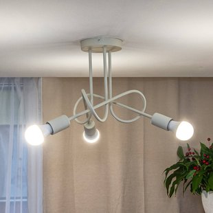 HELAM Oxford plafondlamp, zand, Ø 44 cm, metaal, 3-lamps, E27