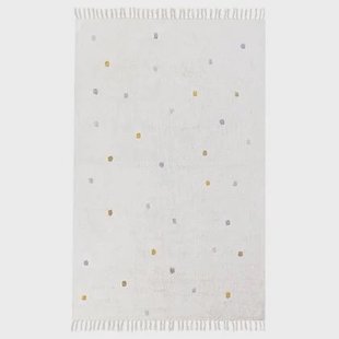 Beliani - ASTAF - Vloerkleed - Gebroken wit - 140 x 200 cm - Katoen