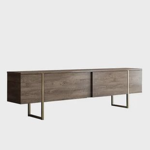 Giga Meubel - Tv-meubel Walnoot|Goud - 180x30x50cm - Luxe