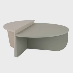 Calicosy - Set van 2 salontafels B90 cm - ORION - Groen en grijs