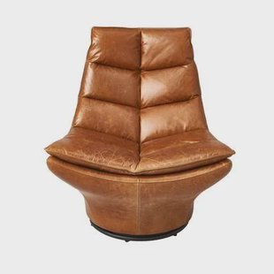 Signature - Draaibare leren Fauteuil ACHILLE - B86 cm