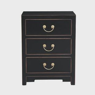 Fine Asianliving Chinees Nachtkastje Onyx Zwart -