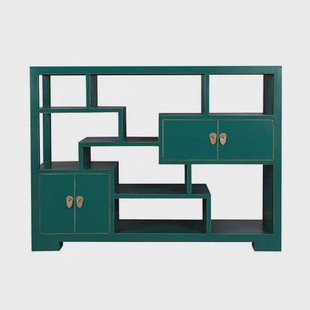 Fine Asianliving Chinese Boekenkast Open Kast Teal -