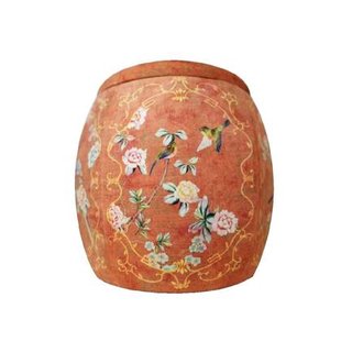 Fine Asianliving Velours Poef met Opbergruimte Rond