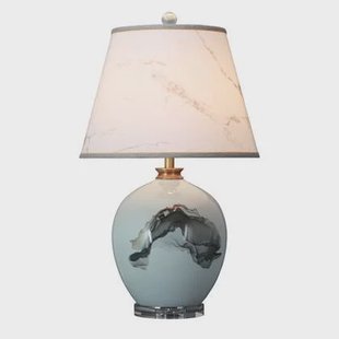 Fine Asianliving Chinese Tafellamp met Kap Keramiek