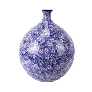 Fine Asianliving Chinese Vaas Porselein Blauw Fine Asianliving Chinese Vaas Porselein Blauw