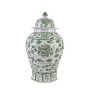 Fine Asianliving Chinese Gemberpot Porselein Groen