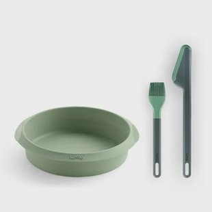 Airfryer Set, met bakvorm, keukentang en bakkwast - Green