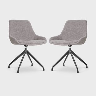 Set van 2 eetkamerstoelen Nola-Isa bouclé draaibaar | Nolon