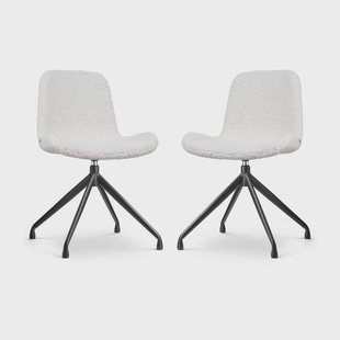 Set van 2 eetkamerstoelen Nola-Fé draaibaar teddy | Nolon