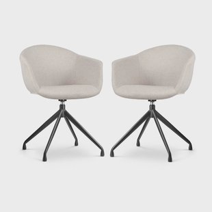 Set van 2 eetkamerstoelen Nola-Otis draaibaar | Nolon