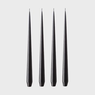 ester & erik ester & erik kaars 4-pack mat raw black, 42 cm