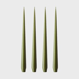 ester & erik ester & erik kaars 4-pack mat olive glow, 32 cm