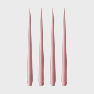 ester & erik ester & erik kaars 4-pack gelakt old rose, 42 cm