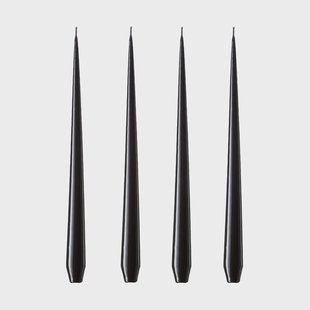 ester & erik ester & erik kaars 4-pack gelakt raw black, 42 cm