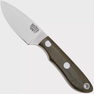 Bark River PSK Satin CPM 3V Green Canvas Micarta, vaststaand mes