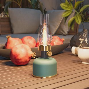 Calex LED tafellamp op batterijen Lavinio, groen, dimbaar