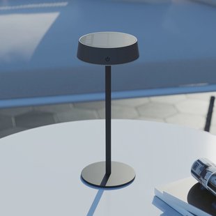 Calex LED tafellamp op zonne-energie met accu Parma, dimbaar, zwart