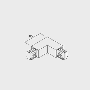 Ivela L-connector LKM DALI wit aardedraad rechts 3-fasen